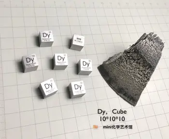 Изготовленный на заказ куб диспрозия без кристалла куб Диспрозия высокой чистоты Dy редкоземельный металл периодического фенотипа всего 8,6 г