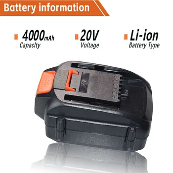 100% Новый Сменный литий-ионный аккумулятор емкостью 20 В 4000 мАч, аккумулятор для инструментов