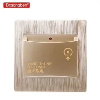 Bcsongben 86x86 мм высококачественная гостиничная смарт-карта с выключателем питания 220 В/40A вставьте ключ для подачи питания на любую карту для приема питания