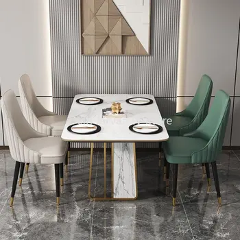 Современные креативные роскошные обеденные стулья со спинкой в скандинавском минималистичном стиле, обеденные стулья на стойке регистрации отеля Muebles De Cocina Furniture WZ50DC