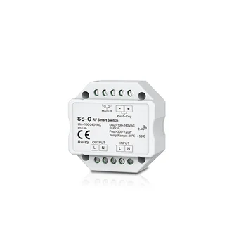 Нерегулируемый 100-240 В переменного тока 3A RF 2,4 ГГц и кнопочный переключатель SS-C 1-канальный симисторный переключатель переменного тока