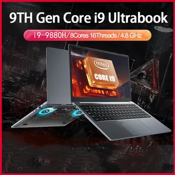 15,6-дюймовый Ноутбук Intel Core i9 10885H i7 12700H Windows10/11 Por 2 * DDR4 2 * M.2 SSD Ультрабук Компьютер Разблокировка отпечатков пальцев WIFI5 BT