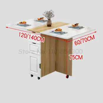 Современная Небольшая Семейная гостиная, сочетание складного стола и стула в скандинавском стиле, простой Домашний ресторан, прямоугольный обеденный стол
