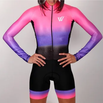 Женский костюм для триатлона, комплект для велоспорта, женская одежда 2020, облегающие костюмы ciclismo feminino с длинным рукавом, комбинезон, комбинезон