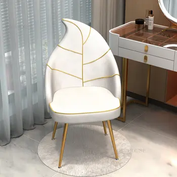 Простые Современные Обеденные стулья со спинкой в гостиной, Легкое Роскошное кресло для макияжа в общежитии, Креативное Кресло для девочек в спальне для дома