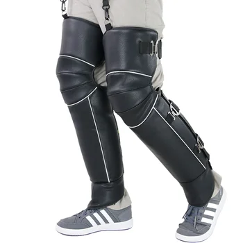 Наколенники для езды на зимнем мотоцикле, толстый плюш, окружающий длинные штанины, Наружное ветрозащитное оборудование для защиты колен, сохраняющее тепло