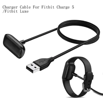 1 м USB-кабель для зарядки Fitbit Charge 5 Зарядный шнур для адаптера Fitbit Luxe, подставка для зарядной док-станции, аксессуары для смарт-часов