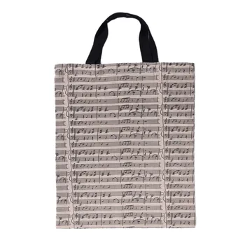 Сумка Музыкальная сумка Портативная сумка для нот из хлопка и льна Музыкальные сумки с нотным рисунком Аксессуары для музыкальных инструментов