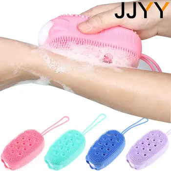 JJYY Силиконовый скруббер для тела, ванна, отшелушивающая губка-скраб, щетка для душа, отшелушивающее средство для ухода за кожей, средство для удаления омертвевшей кожи, купание