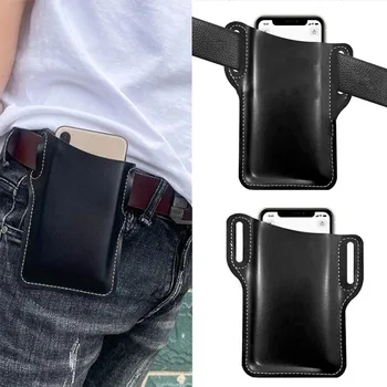 Мужской ремень для мобильного телефона из искусственной кожи, поясные сумки, чехол для iPhone, защитная оболочка, кошелек, высококачественные аксессуары для кемпинга