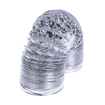 4-дюймовая вентиляционная труба Алюминиевая трубка Шланг для вентиляции воздуха Гибкий вытяжной канал2 м