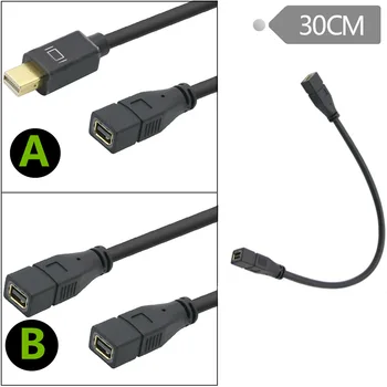 Кабель-удлинитель Mini DisplayPort 1.2 F /F - Mini DisplayPort 4k с поддержкой HBR2 - Кабель-удлинитель Mini DP 0,3 м;