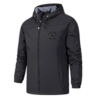 Высококачественная мужская спортивная куртка на молнии с капюшоном и принтом, новая весенне-осенняя уличная куртка для альпинизма для мужчин