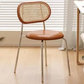 Дизайнерский одноместный диван из ротанга, кресло для отдыха в гостиной, плетеный из балконной веревки стул Nordic lazy teng из массива дерева INS