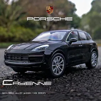 WELLY 1:24 Porsche Cayenne Turbo SUV Автомобили из сплава, изготовленные под давлением, металлическая модель автомобиля, миниатюрная масштабная модель автомобиля, игрушки для детских подарков