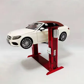 Поднимите игрушечную модель лифта для 1/18 металлической модели автомобиля, изготовленную под давлением, кронштейн для ремонта автомобиля, подставка для реквизита, аксессуары для моделирования