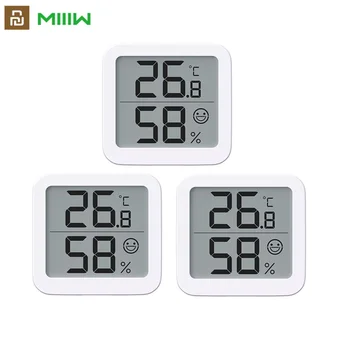 Оригинальный мини-термогигрометр Youpin Miiiw, высокоточный чувствительный датчик, индикация выражения термометра гигрометра