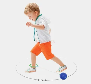 Jump Ball Для детского сада, для занятий фитнесом для учащихся начальной школы, чехол для ног с качелями, пластиковая ручка с качелями