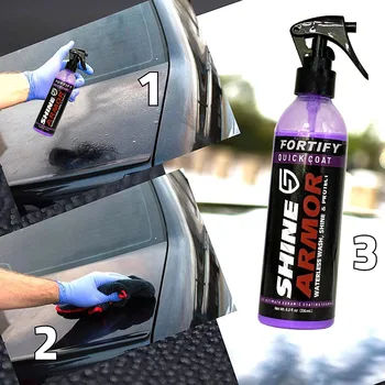 Керамическое покрытие 9H Spray Protect Car Wax для автомобилей и Герметик для полировки автомобилей - Простой в использовании Гидрофобный спрей Detailer SHINE ARMOR