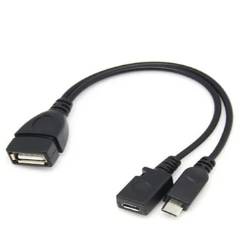 Мини-адаптер Micro USB OTG Host Power Y Splitter USB To Micro 5-контактный кабель для мужчин и женщин, Аксессуары для телефонов высокого качества, новейшие