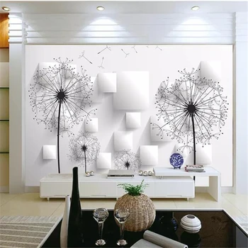 beibehang Индивидуальные большие фрески 3D обои фон обоев обои для современной минималистичной гостиной обои с одуванчиками
