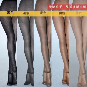 В наличии женские сексуальные ультратонкие 3D бесшовные колготки, леггинсы, носки в масштабе 1/6, аксессуар для 12-дюймовой модели фигурки-боди