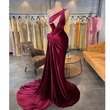 SuperKimJo Vestidos De Fiesta Elegantes Para Mujer 2023 Бордовые Вечерние Платья с Бисером для Женщин 2024 Вечерние Платья на Заказ