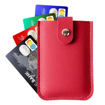 Кожаный держатель для кредитных карт, кожаный держатель для визитных карточек, Многослойная сумка для карточек, портативный ультратонкий кошелек для монет для мужчин и женщин.