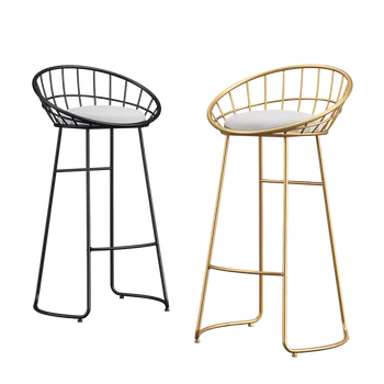 Современные простые барные стулья из кованого железа, золотой высокий барный стул, кухонная мебель, железный обеденный стул для отдыха, барный стул Nordic home, GM
