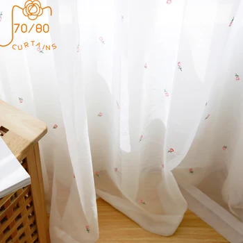 Белые шторы-ширмы с вышивкой принцессы Ветром для гостиной, спальни, балконного окна, готовые настройки