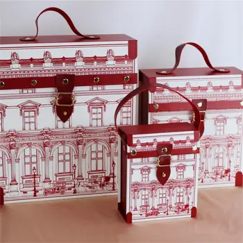 Подарочный пакет в китайском стиле, подарочная коробка с бантом и ручкой, подарочная сумочка, контейнер для конфет, закусок, Подарочная коробка на Новый Год, свадьбу, День рождения, сделай сам