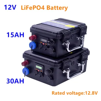 Аккумулятор 12V LiFePO4 30AH 15AH аккумуляторная батарея 12v 15ah 30ah водонепроницаемая литий-железофосфатная батарея