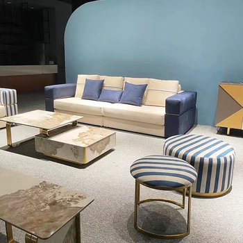 Мебель для гостиной роскошный итальянский кожаный секционный диван, мебель из бархатной ткани, диваны для дома