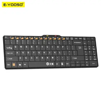 E-YOOSO E-30 USB Игровая Мембранная мини-тонкая Офисная клавиатура беспроводная 2.4 G 99 Клавиш Gamer эргономичная для Компьютера ноутбук ПК
