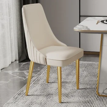 Белый стул со спинкой, обеденный в скандинавском стиле, современный эргономичный дизайн, туалетный столик для макияжа и набор стульев для комнаты
