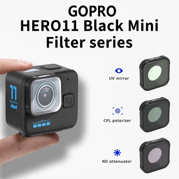 Фильтр CPL MCUV ND 8 16 32 Фильтры объектива, стартовый объектив для GoPro Hero Black 11 Mini 10/9 Аксессуары для камеры