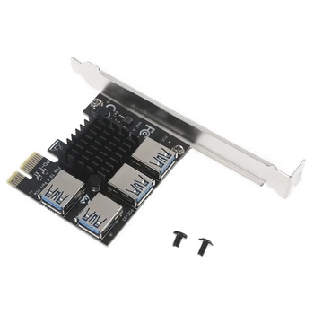 Конвертер PCIe, множитель PCI Express, карта Riser Card PCI-E 1-4, внешний 16-кратный слот, карта-адаптер USB 3.0 для майнинга биткоинов