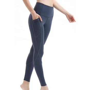 Женские брюки для йоги с высокой талией и карманами, леггинсы для фитнеса с эффектом пуш-ап, брюки SAL99