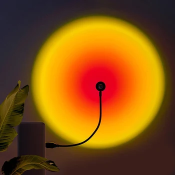 USB Sunset Lamp LED Rainbow Neon Night Light Стена для фотосъемки милых настенных панелей, освещающих декор комнаты От Pinterest