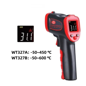 WT327B - Ручной инфракрасный термометр с регулируемой излучательной способностью 50 ℃ ~ 600 ℃, промышленный термометр с самокалибровкой