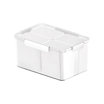 Органайзер для холодильника, организация кухни и хранение Прозрачные пластиковые ящики для хранения, 4 сетки, органайзер для холодильника оптом