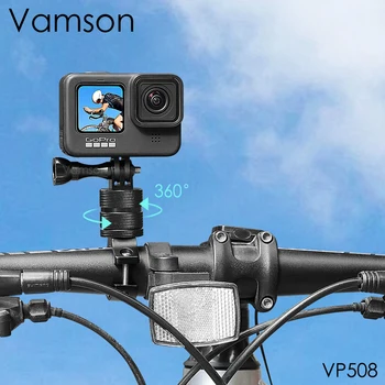 Vamson 360 Поворотный Велосипедный Держатель Адаптер для Руля для GoPro 10 9 Велосипедный Кронштейн Аксессуары для DJI OSMO Insta360 для Смартфона