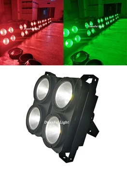 10 шт./лот, сценический блайндер для Dj-дискотеки в помещении, светодиодный светильник для аудитории RGBW 4в1, 4шт, матричный светильник мощностью 100 Вт