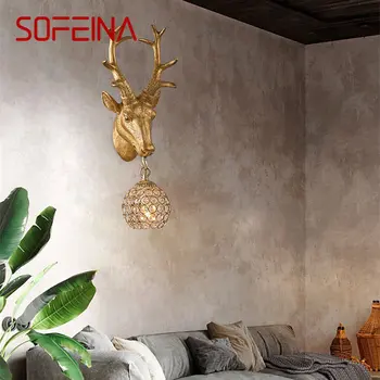 Современные светильники SOFEINA, настенные светильники, Креативный дизайн в виде животных, бра со светодиодной подсветкой для дома, гостиной, спальни, прикроватной тумбочки, декора веранды.