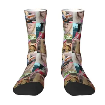 Забавные носки Trisha Paytas Eating Show Mukbang Queen Of Youtube Для женщин и мужчин, теплые футбольные спортивные носки с 3D-печатью