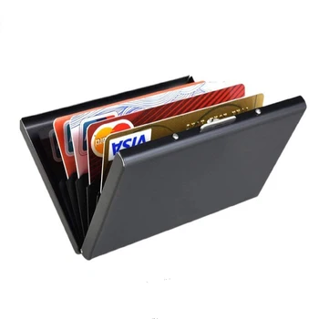 Новый мужской Rfid-кошелек для кредитных карт, название банка, Металлические мужские подарки, держатель смарт-карты, модный мини-кейс для удостоверения личности для бизнеса