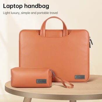 Новая сумка для ноутбука, 13,5-дюймовая многофункциональная компьютерная сумка для защиты от падения, 15-дюймовый кожаный чехол из искусственной кожи
