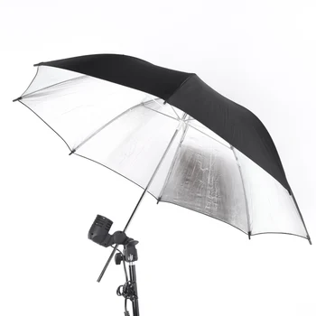 83 см 33 дюйма Студийная фотография Стробоскопическая Вспышка Отражатель Света Черный Серебристый Зонтик