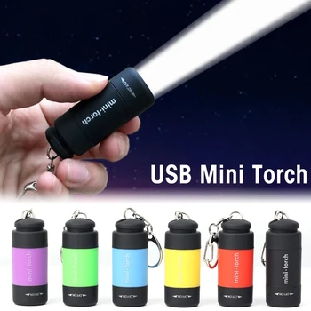 Мини-USB XPE Фонарик, портативный USB-перезаряжаемый фонарик, светодиодный телескопический зум, походный фонарик, аксессуары для ручных фонариков на открытом воздухе