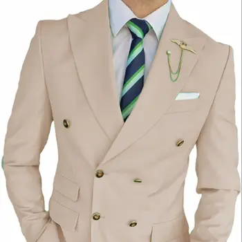 Мужской костюм на заказ, приталенный смокинг для жениха, шаль с лацканами, комплект из 2 предметов, куртка, брюки, мужской костюм, пиджак, блейзер + брюки